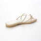 【新品預訂】日本製 Launa Lea 交叉蝴蝶結平底涼鞋(625)(淺杏色/ L Beige Z)