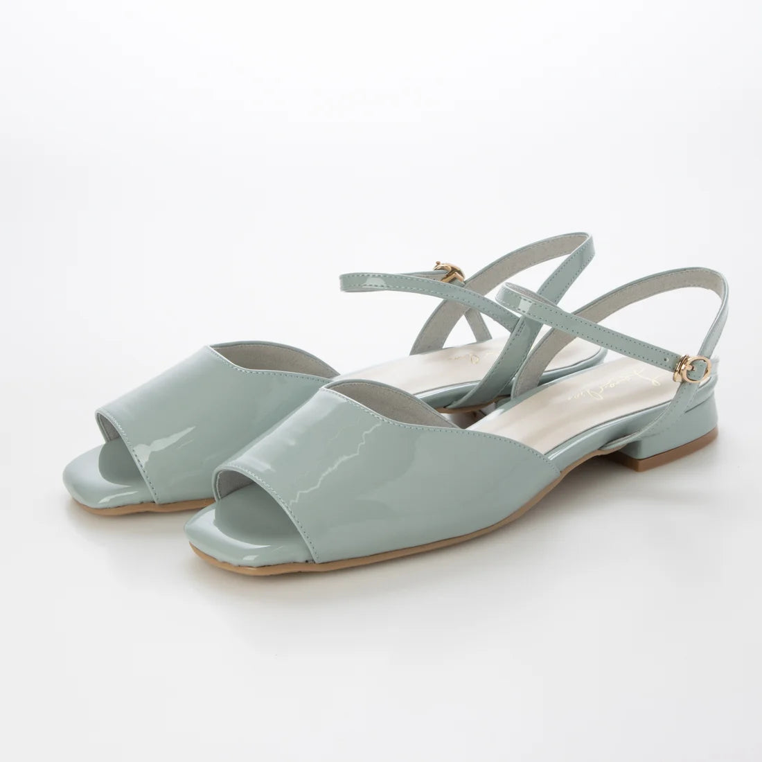 【新品預訂】日本製 Launa Lea 漆皮露趾涼鞋(624)(藍綠色E / Blue Green E)