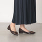 【新品預訂】日本製 Lauf Oletta [All Weather] 全天候 防水尖頭金扣平底鞋（LRH127 dbrown) (深啡色)