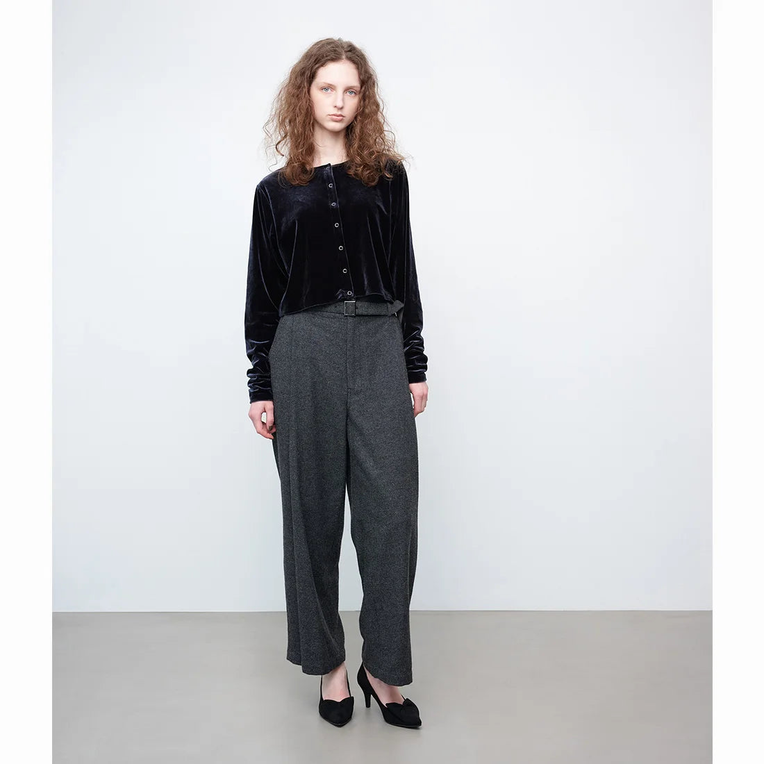 【新品預訂】日本製 Launa Lea 7cm 蝴蝶結高跟鞋 (608)(黑色 S / Black S)