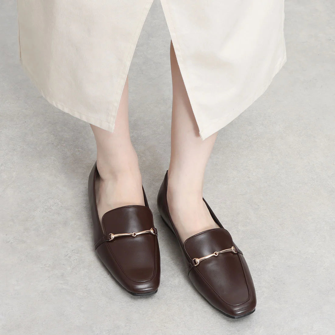 日本製 Launa Lea 時尚金扣配飾 Loafer (0457) D Brown