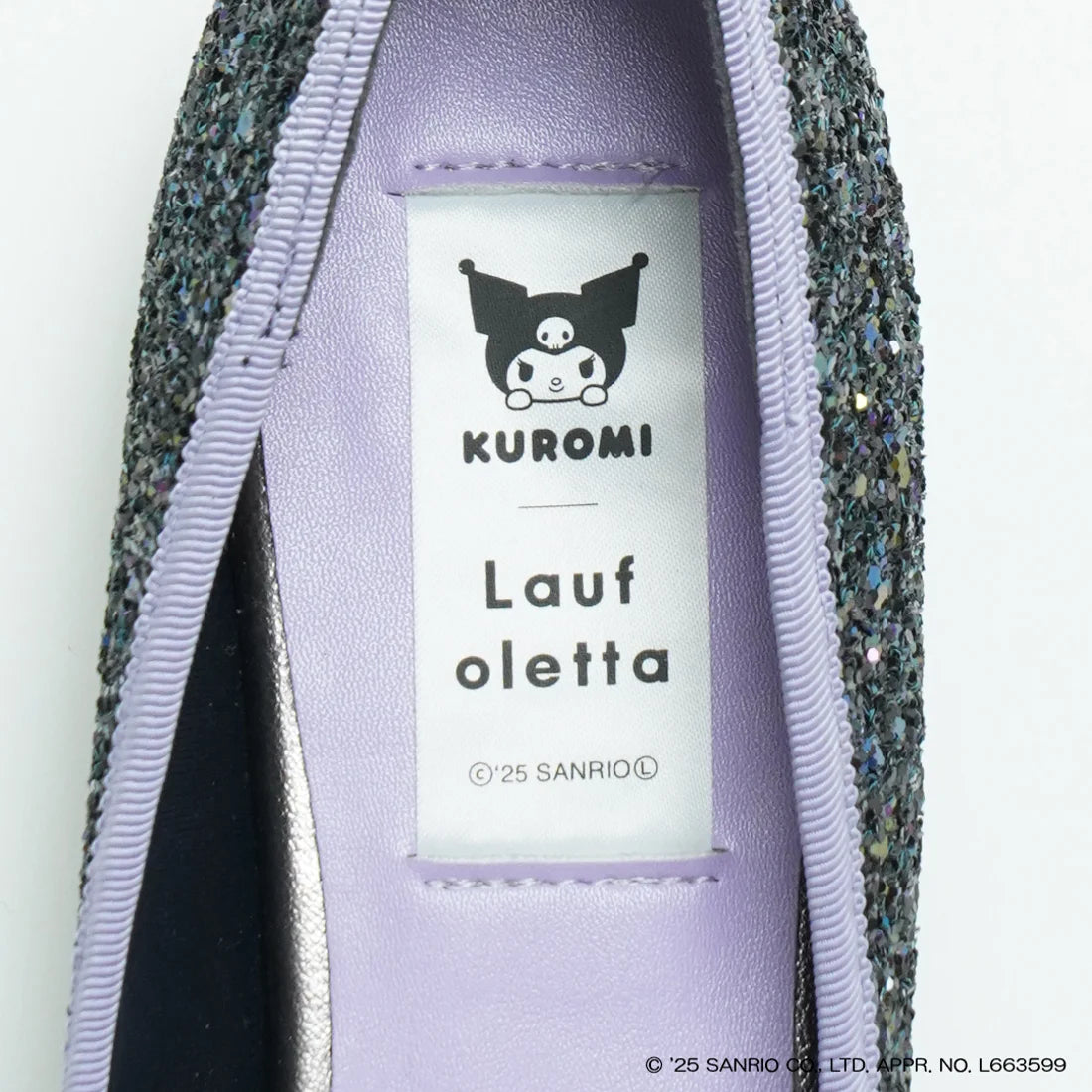 【限定品預訂】售完即止【KUROMI × Lauf oletta 特別聯名】日本製  珍珠蝴蝶結芭蕾舞 (LH101K BLACK-Z) (黑色)