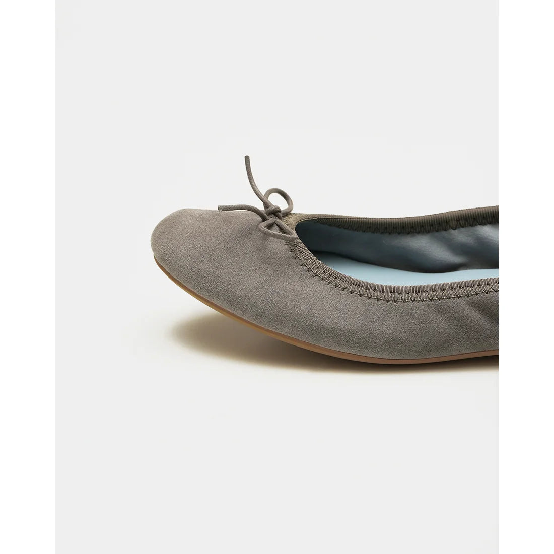 日本製【珍珠色調防水】Emma Francis 真皮 圓頭平底芭蕾舞鞋(02b-L S154)(Dark gray leather suede)（ダークグレー レザースエード）
