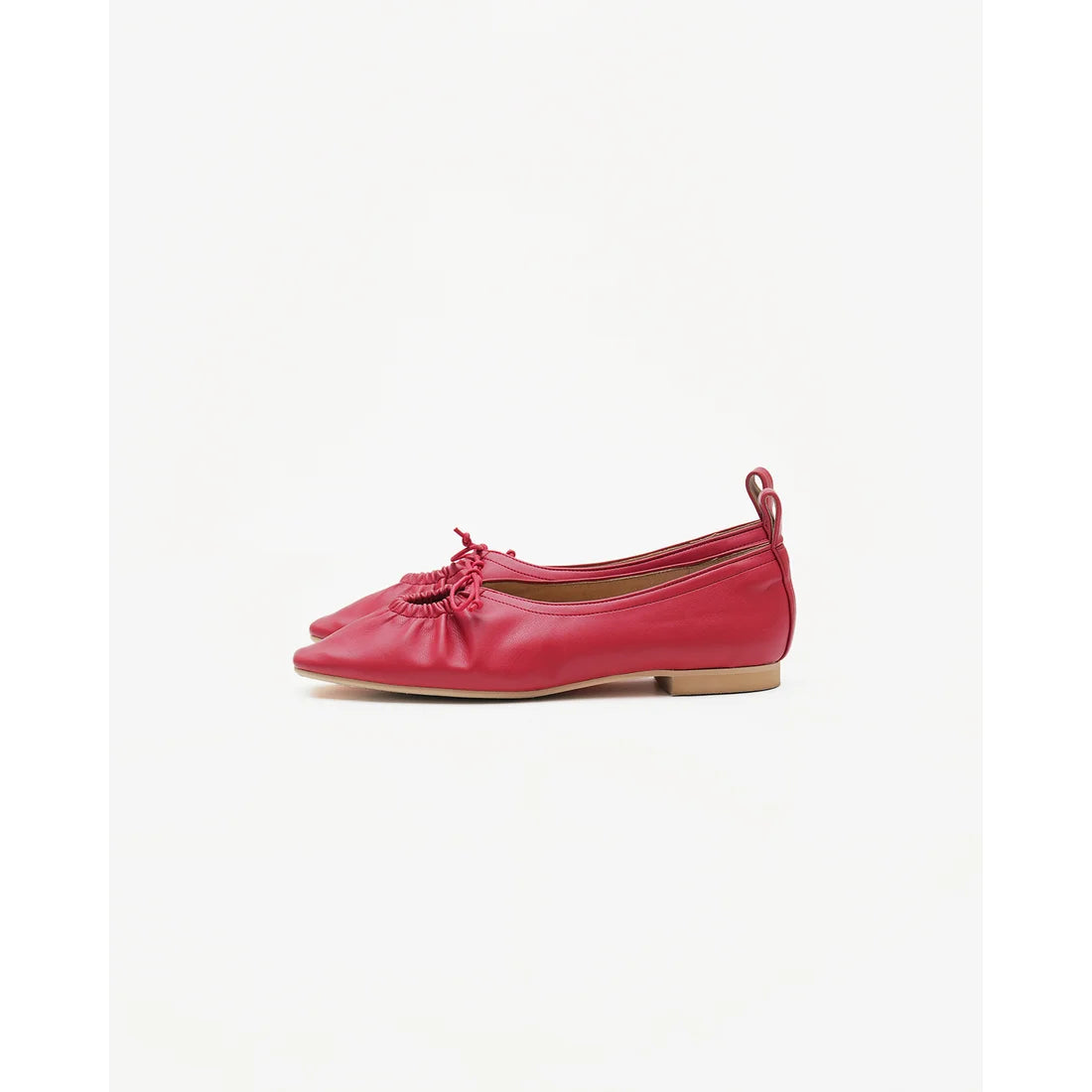 日本製 Emma Francis 褶皺平底高跟鞋 (紅色光面) 03u-P 135 RED