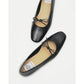 日本製 Emma Francis 金屬絲帶 2cm 高跟鞋 (黑色磨砂) 05e-M 101 BLK