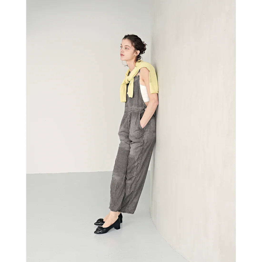 日本製 Emma Francis 胸花 3cm 高跟鞋 (黑色光面) 3002c-P 101 BLK