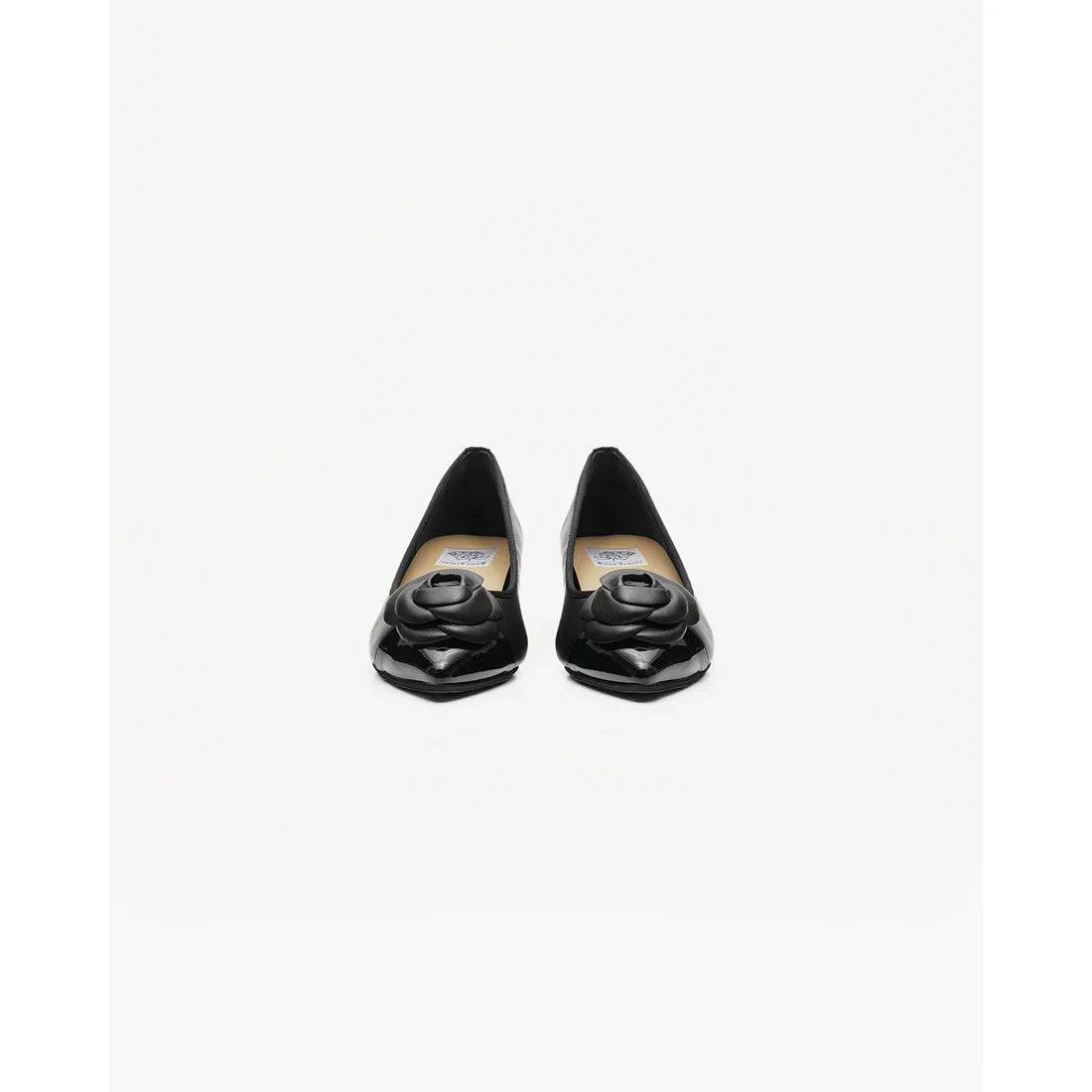 日本製 Emma Francis 胸花 3cm 高跟鞋 (黑色光面) 3002c-P 101 BLK