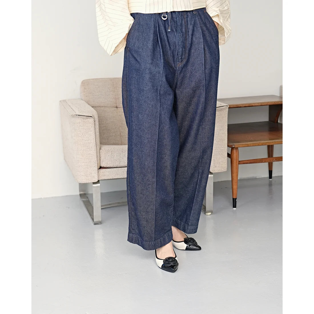 日本製 Emma Francis 胸花 3cm 高跟鞋 (白色光面) 3002c-P 159 WHT
