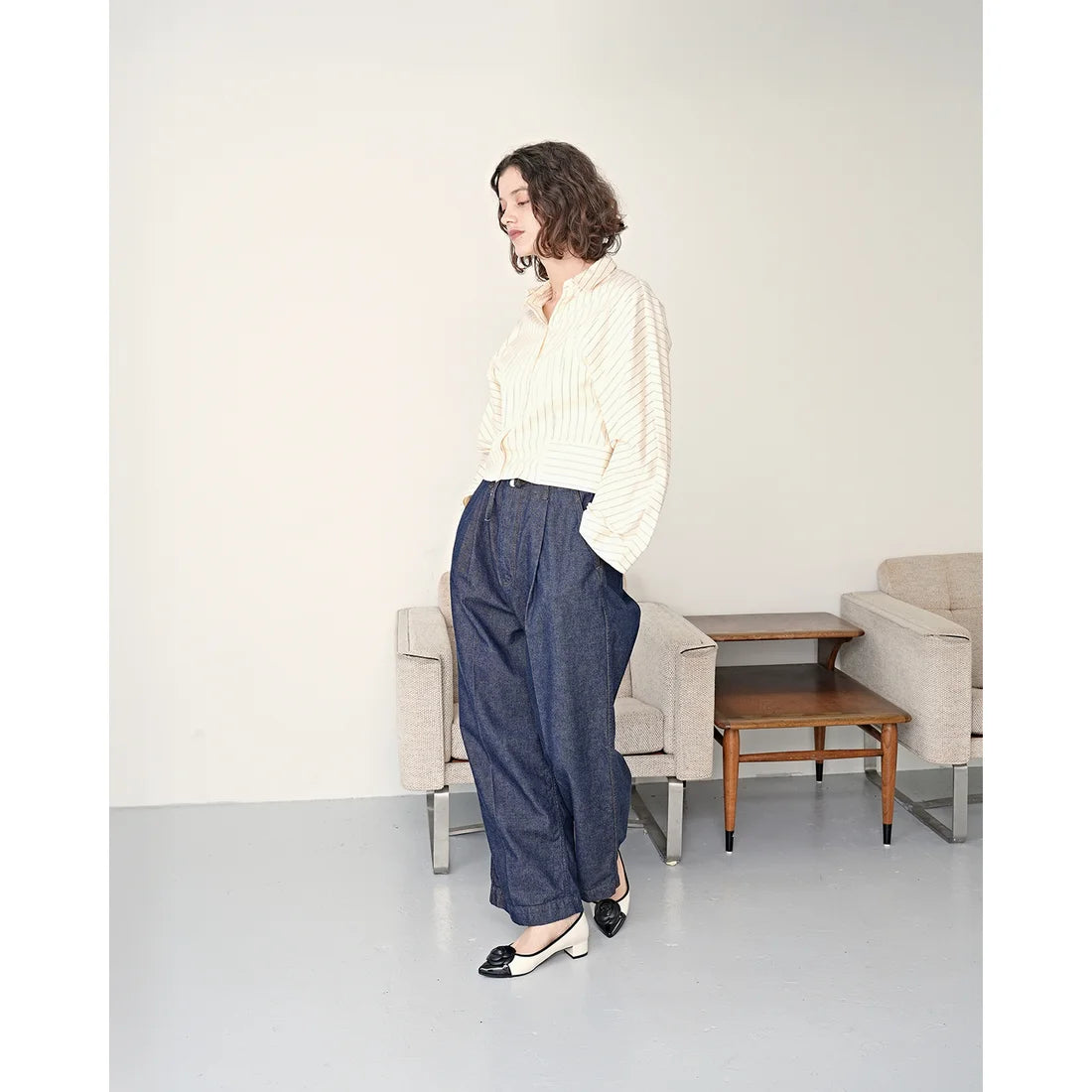日本製 Emma Francis 胸花 3cm 高跟鞋 (白色光面) 3002c-P 159 WHT