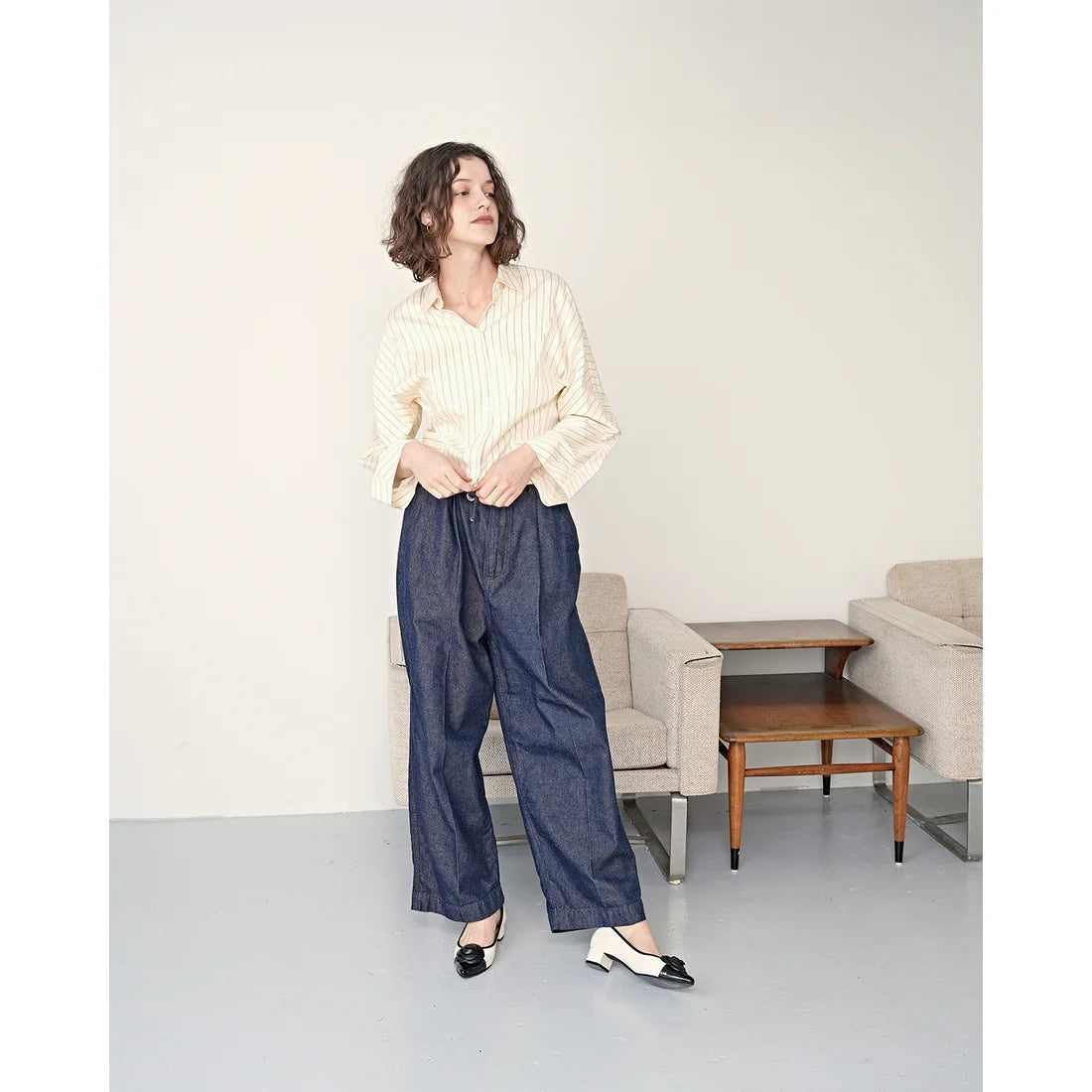 日本製 Emma Francis 胸花 3cm 高跟鞋 (白色光面) 3002c-P 159 WHT