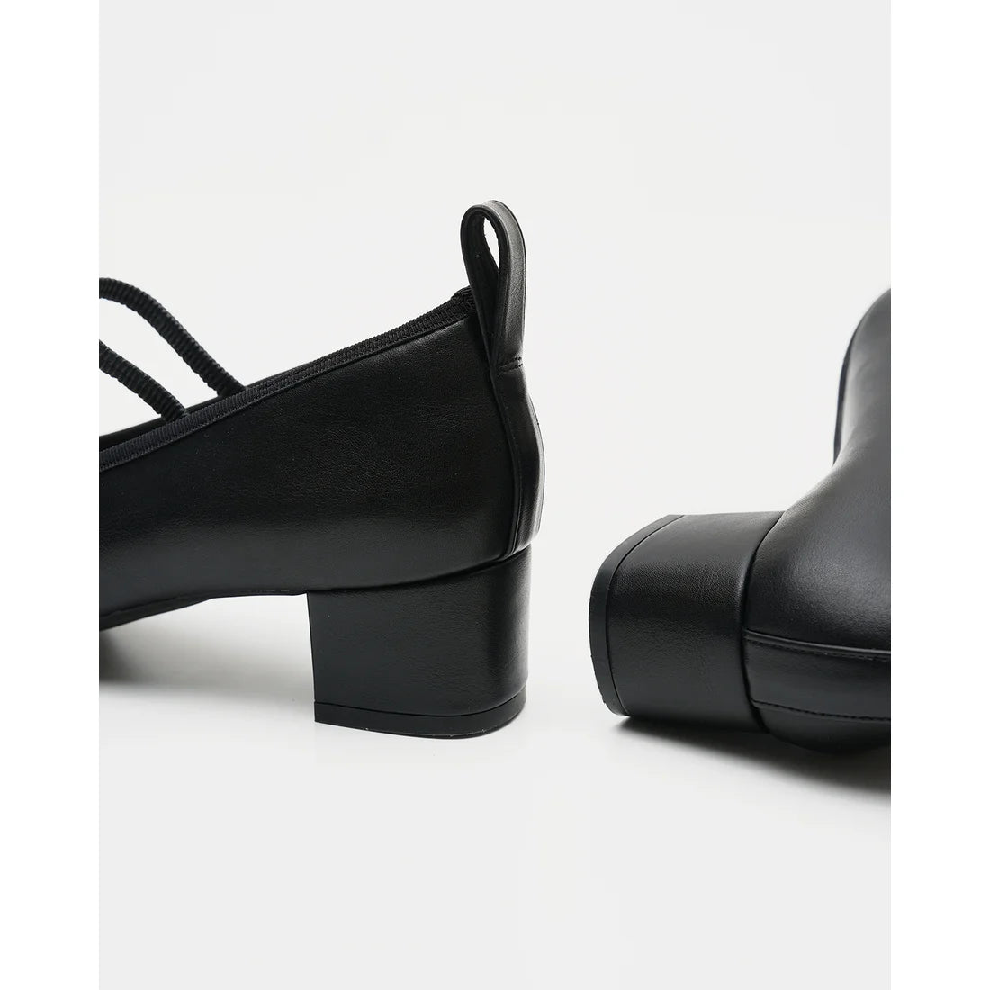 日本製 Emma Francis 鬆緊帶 4cm 高跟鞋 (黑色光面) 4002b-P 101 BLK