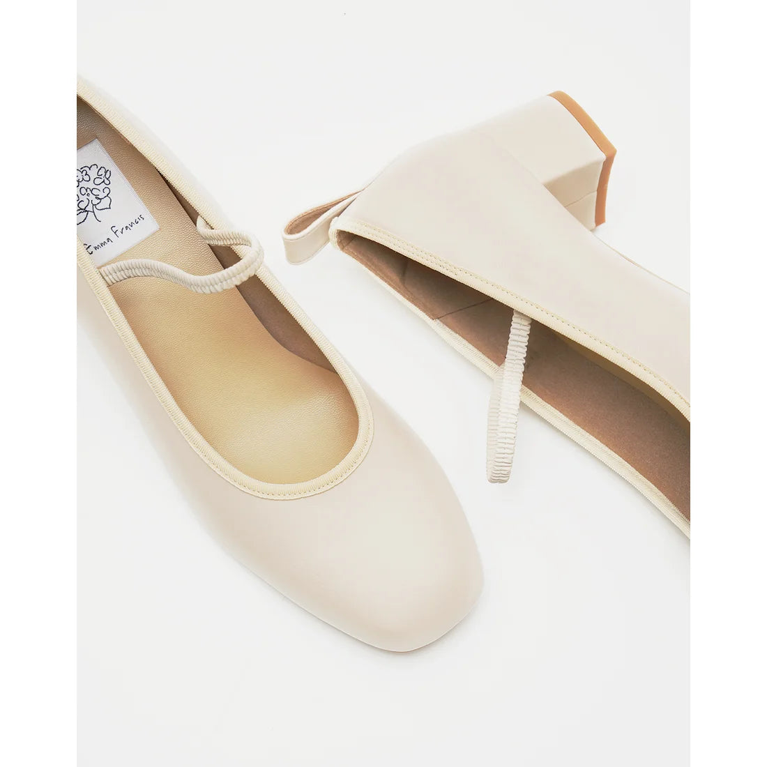 日本製 Emma Francis 鬆緊帶 4cm 高跟鞋 (象牙色光面) 4002b-P 177 IVR