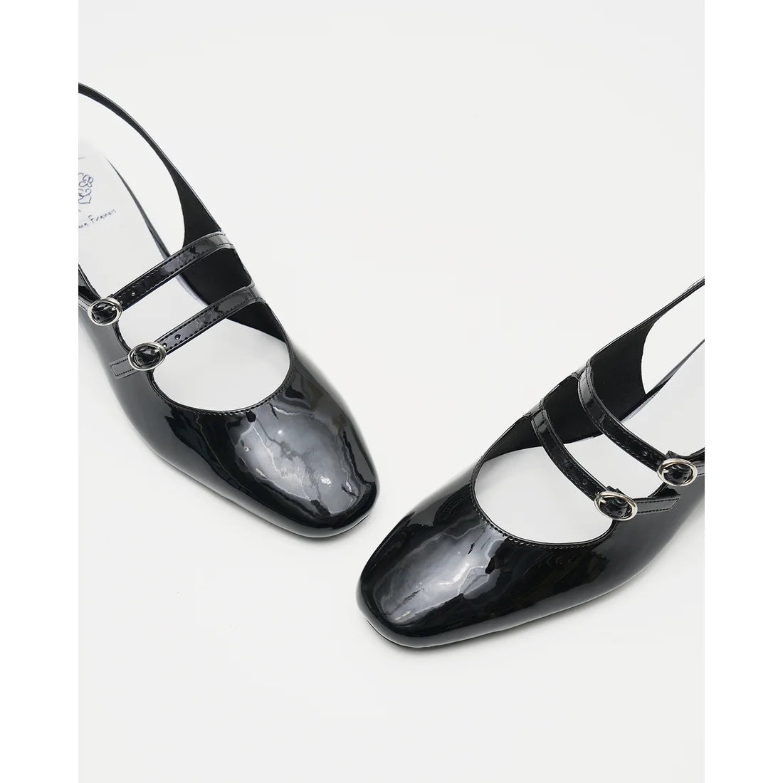 日本製 [晴雨兼容] Emma Francis 雙帶 3cm 穆勒鞋 (黑色漆皮) 	3003b-E 101 BLK