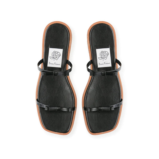 日本製 Emma Francis 平底雙帶涼鞋 (黑色) 1037a-M 101 BLK