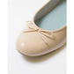 日本製 Emma Francis 圓頭平底芭蕾舞晴雨鞋 (02a-E 108) (Beige Enamel)（ベージュ エナメル）