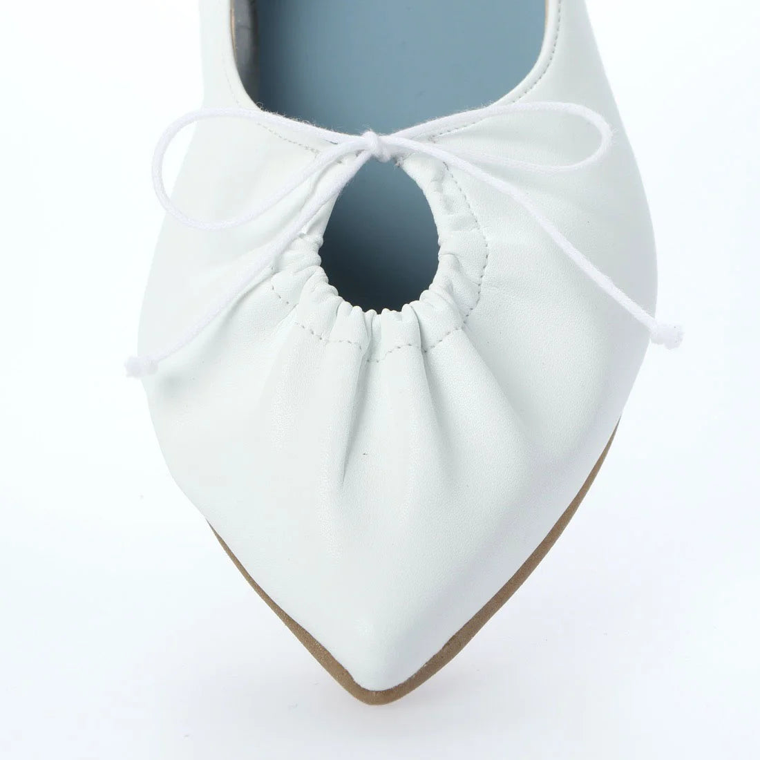 日本製 Emma Francis 尖頭平底芭蕾舞鞋 (EFx06a P058)(White Smooth)（ホワイト スムース）