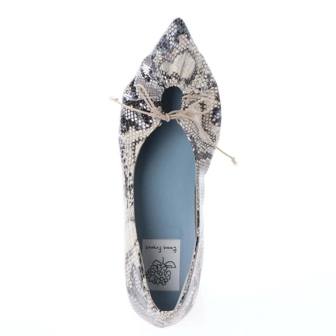 日本製 Emma Francis 尖頭平底芭蕾舞鞋 (EFx06a P368)(Python pattern smooth)（パイソン柄 スムース）