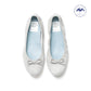 日本製【珍珠色調防水】Emma Francis圓頭平底芭蕾舞鞋(02b-L S153)(Grey leather suede)（グレー レザースエード）