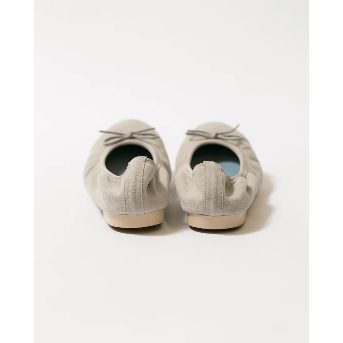 日本製【珍珠色調防水】Emma Francis圓頭平底芭蕾舞鞋(02b-L S153)(Grey leather suede)（グレー レザースエード）