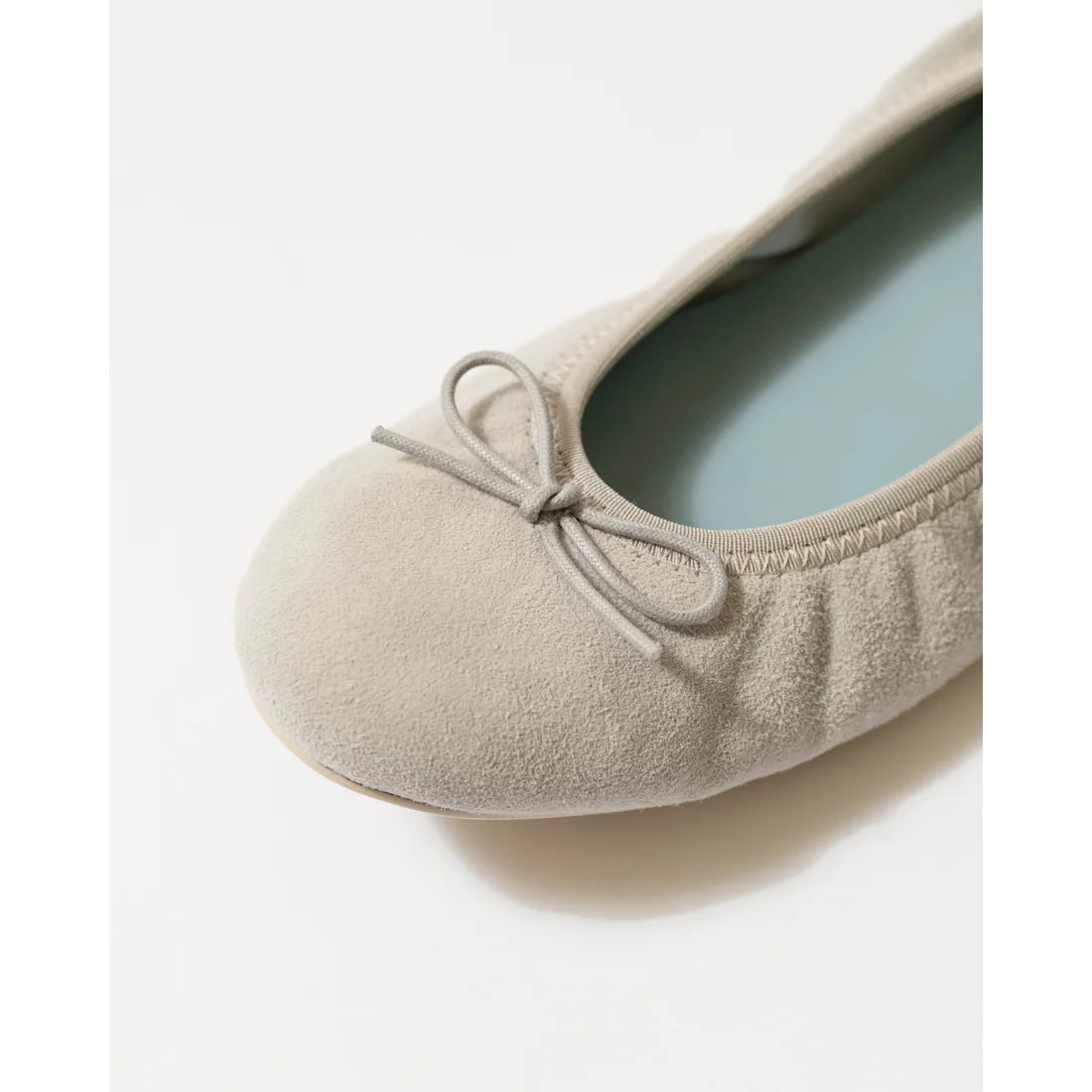 日本製【珍珠色調防水】Emma Francis圓頭平底芭蕾舞鞋(02b-L S153)(Grey leather suede)（グレー レザースエード）