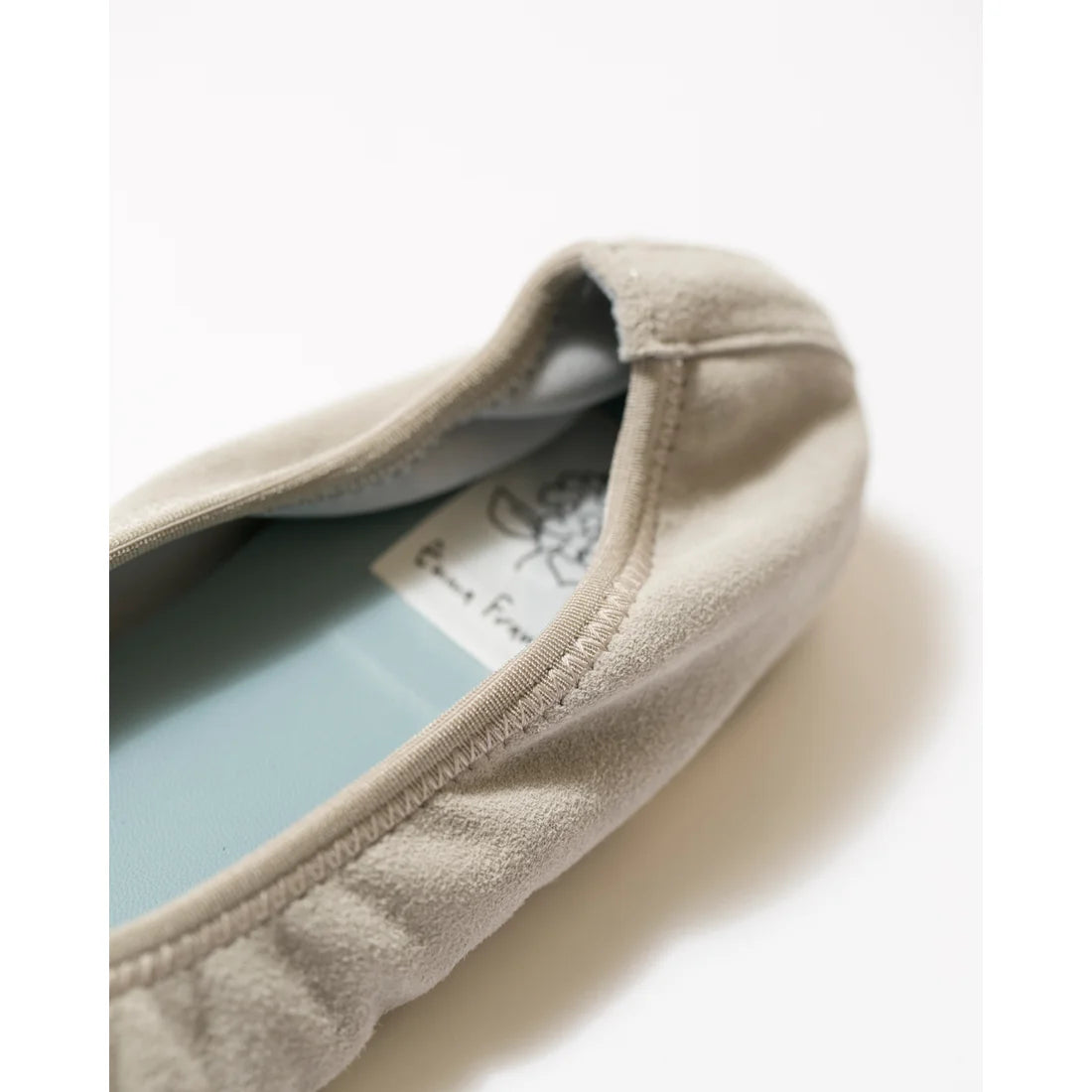 日本製【珍珠色調防水】Emma Francis圓頭平底芭蕾舞鞋(02b-L S153)(Grey leather suede)（グレー レザースエード）