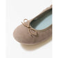 日本製【珍珠色調防水】Emma Francis圓頭平底芭蕾舞鞋(02b-L S155)(Charcoal grey leather suede)（チャコールグレー レザースエード）