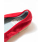 日本製【珍珠色調防水】Emma Francis圓頭平底芭蕾舞鞋(02b-L S135)(Red leather suede)（レッド レザースエード）