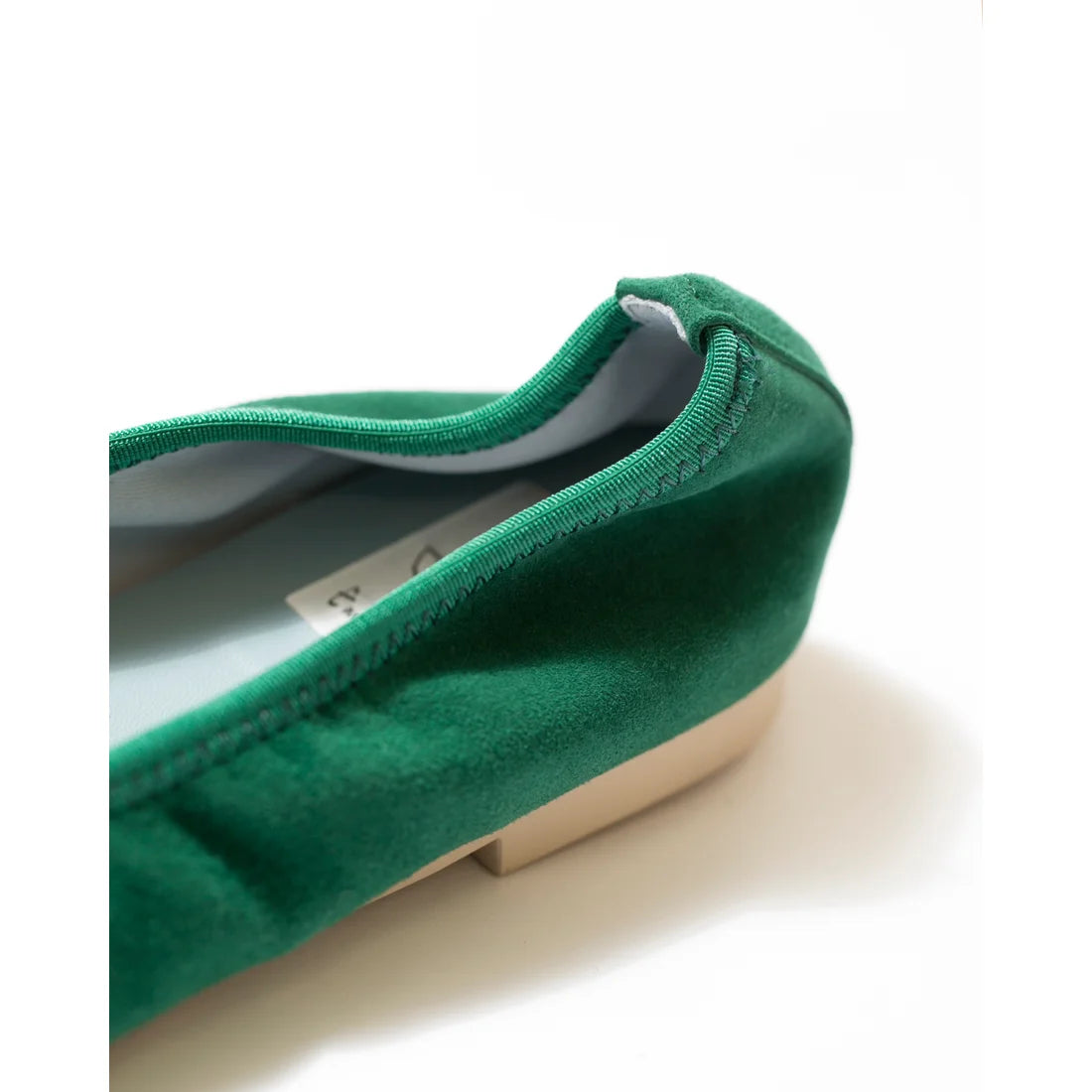 日本製【珍珠色調防水】Emma Francis圓頭平底芭蕾舞鞋(02b-L S111)(Green leather suede)（グリーン レザースエード）