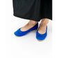 日本製【珍珠色調防水】Emma Francis圓頭平底芭蕾舞鞋(02b-L S120)(Blue leather suede)（ブルー レザースエード）