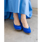 日本製【珍珠色調防水】Emma Francis圓頭平底芭蕾舞鞋(02b-L S120)(Blue leather suede)（ブルー レザースエード）