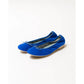 日本製【珍珠色調防水】Emma Francis圓頭平底芭蕾舞鞋(02b-L S120)(Blue leather suede)（ブルー レザースエード）