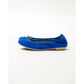 日本製【珍珠色調防水】Emma Francis圓頭平底芭蕾舞鞋(02b-L S120)(Blue leather suede)（ブルー レザースエード）