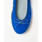 日本製【珍珠色調防水】Emma Francis圓頭平底芭蕾舞鞋(02b-L S120)(Blue leather suede)（ブルー レザースエード）