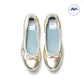日本製【珍珠色調防水】Emma Francis圓頭平底芭蕾舞鞋(02b-L M164)(Gold leather suede)（ゴールド レザースエード）