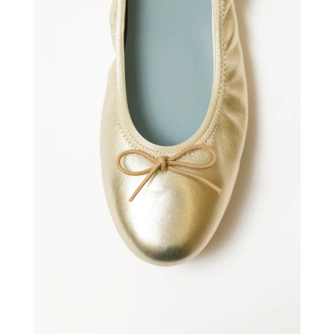 日本製【珍珠色調防水】Emma Francis圓頭平底芭蕾舞鞋(02b-L M164)(Gold leather suede)（ゴールド レザースエード）