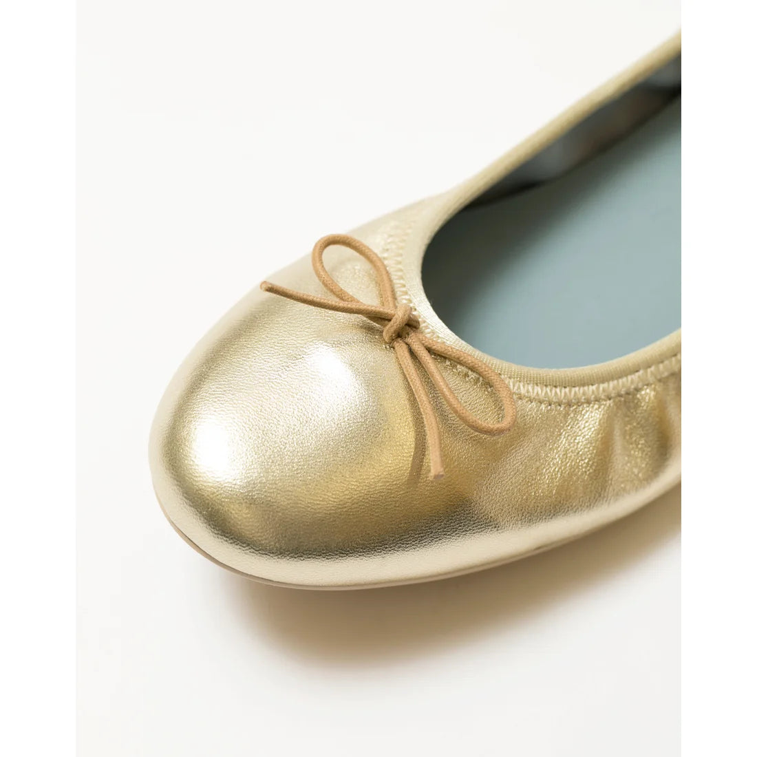 日本製【珍珠色調防水】Emma Francis圓頭平底芭蕾舞鞋(02b-L M164)(Gold leather suede)（ゴールド レザースエード）