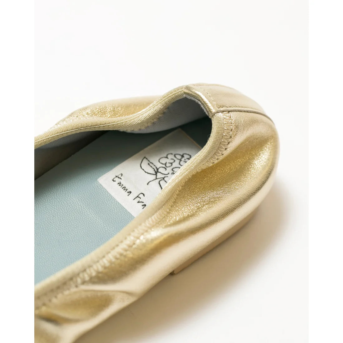 日本製【珍珠色調防水】Emma Francis圓頭平底芭蕾舞鞋(02b-L M164)(Gold leather suede)（ゴールド レザースエード）