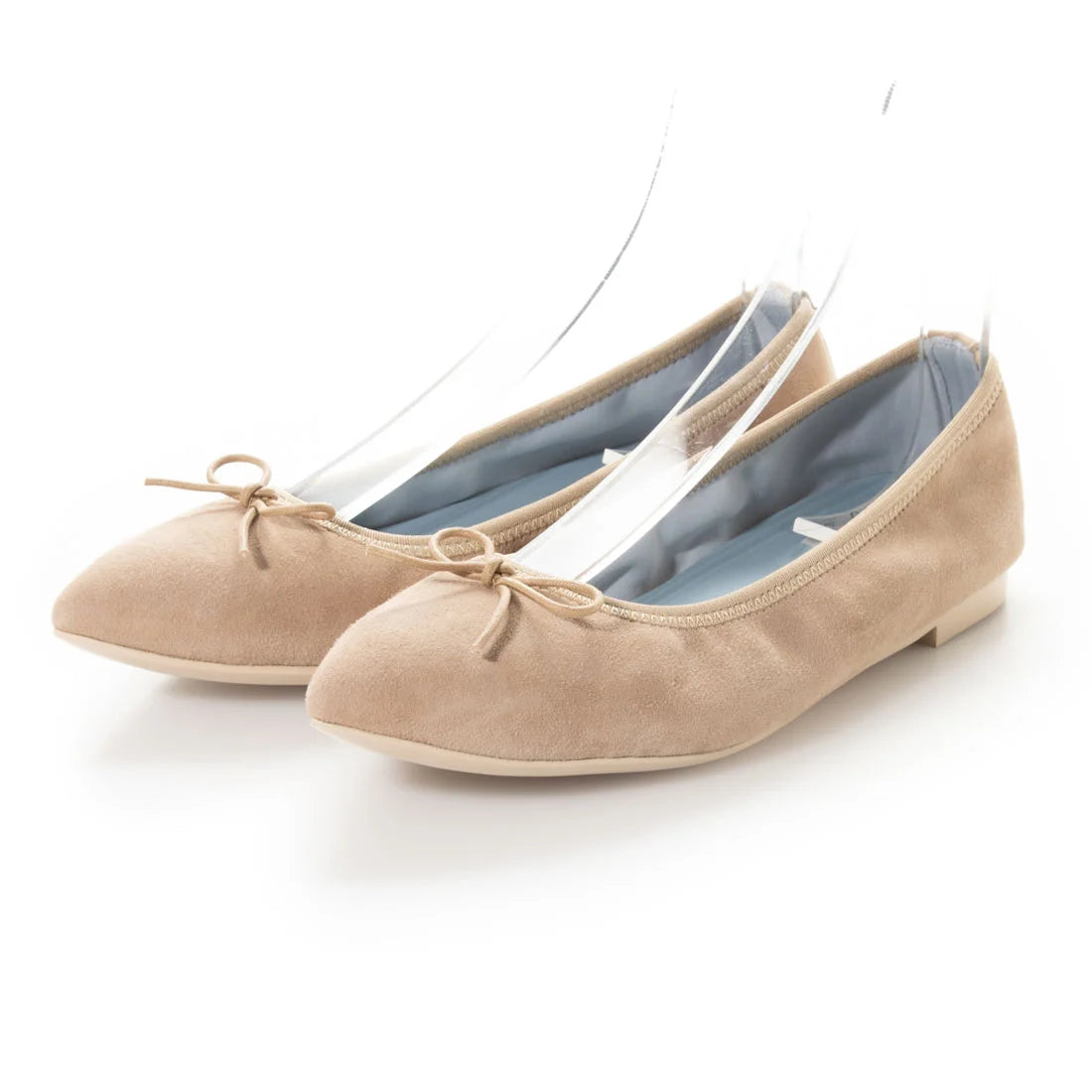 日本製【珍珠色調防水】Emma Francis尖頭平底芭蕾舞鞋 (01b-L S108) (Beige leather suede)（ベージュ レザースエード）