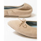 日本製【珍珠色調防水】Emma Francis尖頭平底芭蕾舞鞋 (01b-L S108) (Beige leather suede)（ベージュ レザースエード）