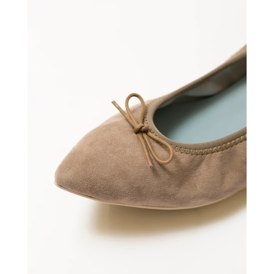 日本製【珍珠色調防水】Emma Francis尖頭平底芭蕾舞鞋(01b-L S155)(Charcoal grey leather suede)（チャコールグレー レザースエード）