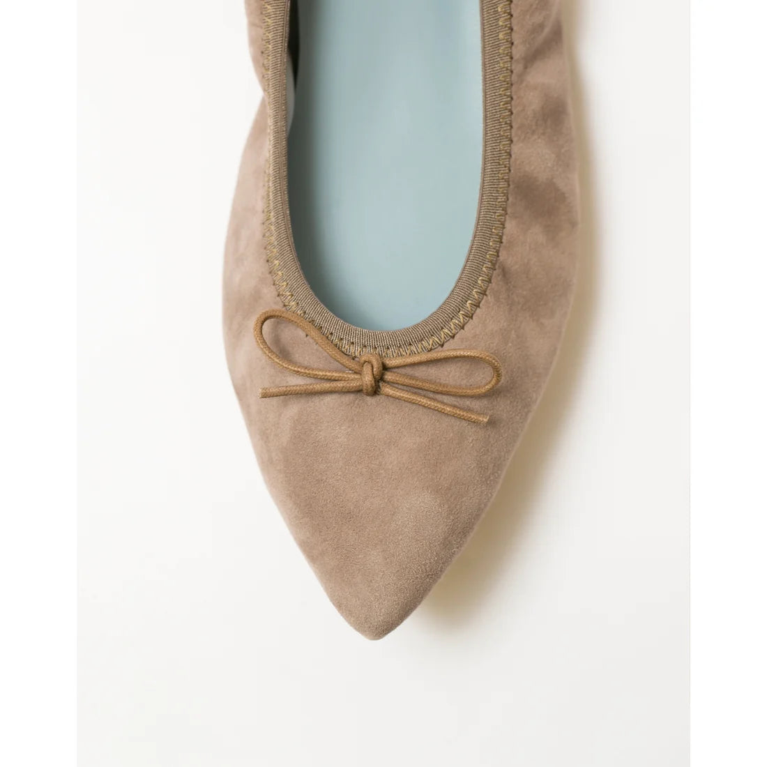日本製【珍珠色調防水】Emma Francis尖頭平底芭蕾舞鞋(01b-L S155)(Charcoal grey leather suede)（チャコールグレー レザースエード）