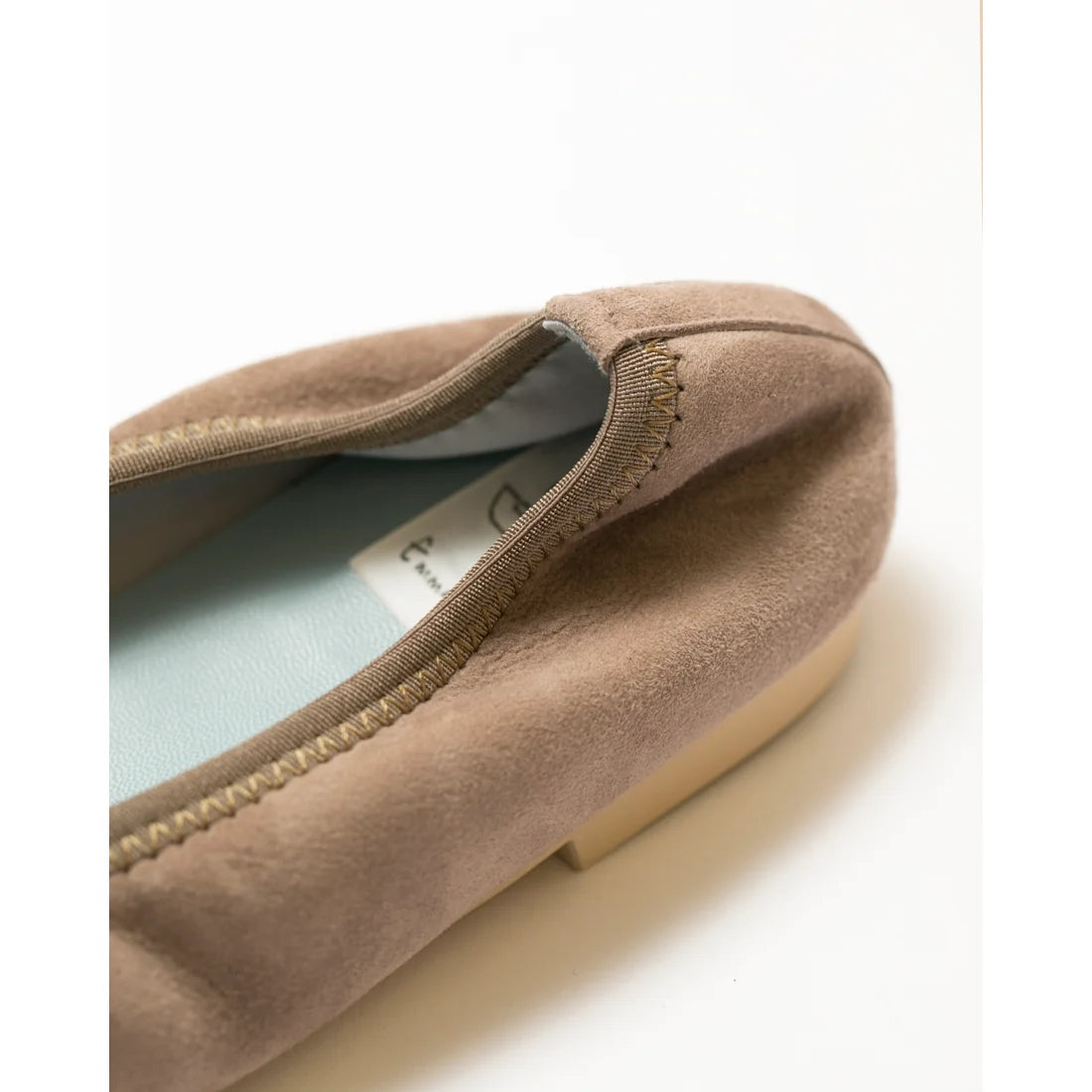 日本製【珍珠色調防水】Emma Francis尖頭平底芭蕾舞鞋(01b-L S155)(Charcoal grey leather suede)（チャコールグレー レザースエード）