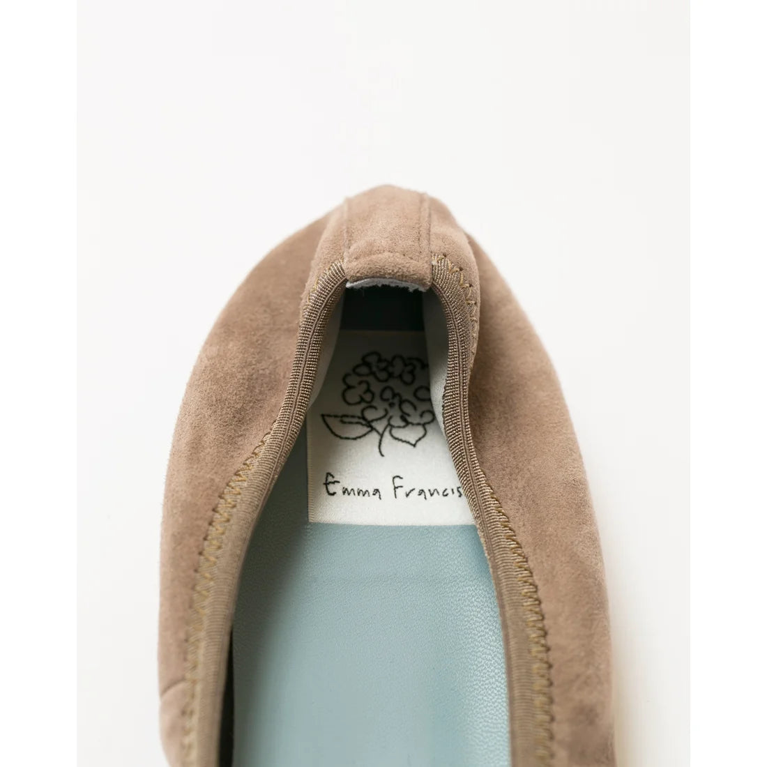 日本製【珍珠色調防水】Emma Francis尖頭平底芭蕾舞鞋(01b-L S155)(Charcoal grey leather suede)（チャコールグレー レザースエード）