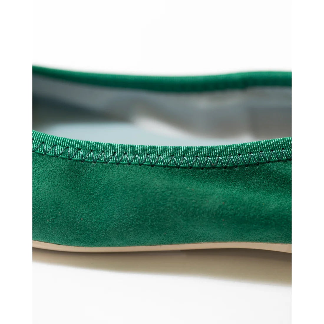 日本製【珍珠色調防水】Emma Francis尖頭平底芭蕾舞鞋 (01b-L S111) (Green leather suede)（グリーン レザースエード）