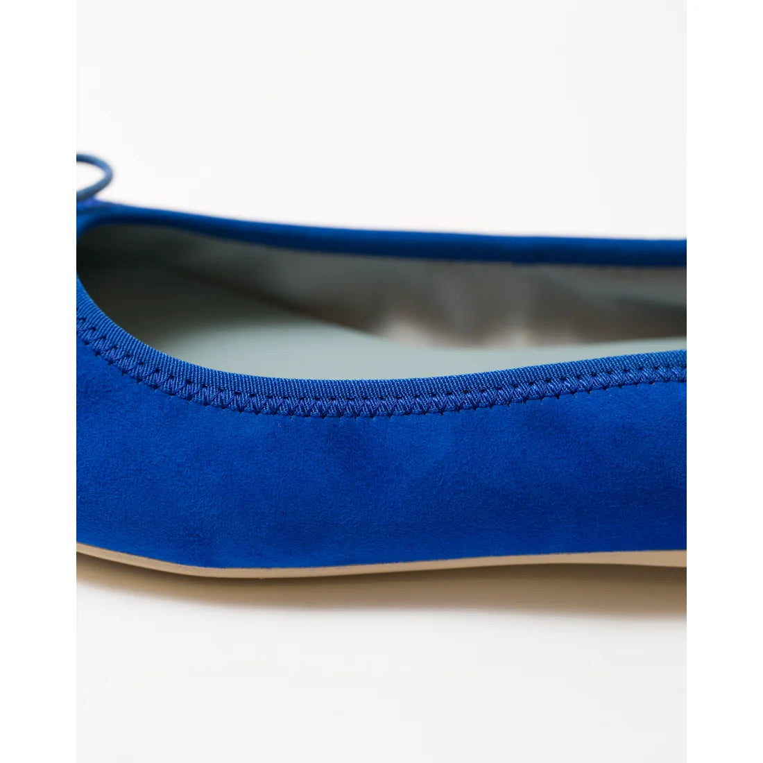日本製【珍珠色調防水】Emma Francis尖頭平底芭蕾舞鞋 (01b-L S120) (Blue leather suede)（ブルー レザースエード）