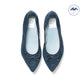 日本製【珍珠色調防水】Emma Francis尖頭平底芭蕾舞鞋(01b-L S117)(Navy leather suede)（ネイビー レザースエード）