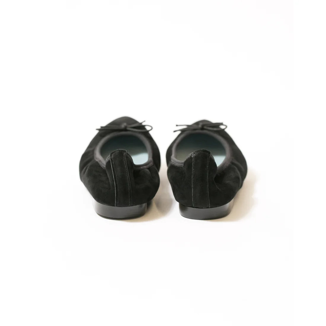 日本製【珍珠色調防水】Emma Francis尖頭平底芭蕾舞鞋(01b-L S101)(Black leather suede)（ブラック レザースエード）
