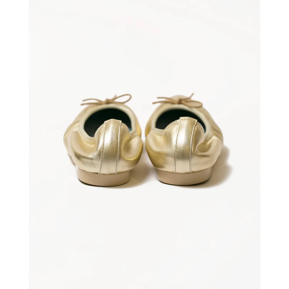 日本製【珍珠色調防水】Emma Francis尖頭平底芭蕾舞鞋 (01b-L M164) (Gold leather suede)（ゴールド レザースエード）