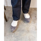 日本製【珍珠色調防水】Emma Francis尖頭平底芭蕾舞鞋(01b-L S334)(Leopard print leather suede)（レオパード柄 レザースエード）