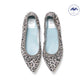 日本製【珍珠色調防水】Emma Francis尖頭平底芭蕾舞鞋(01b-L S334)(Leopard print leather suede)（レオパード柄 レザースエード）